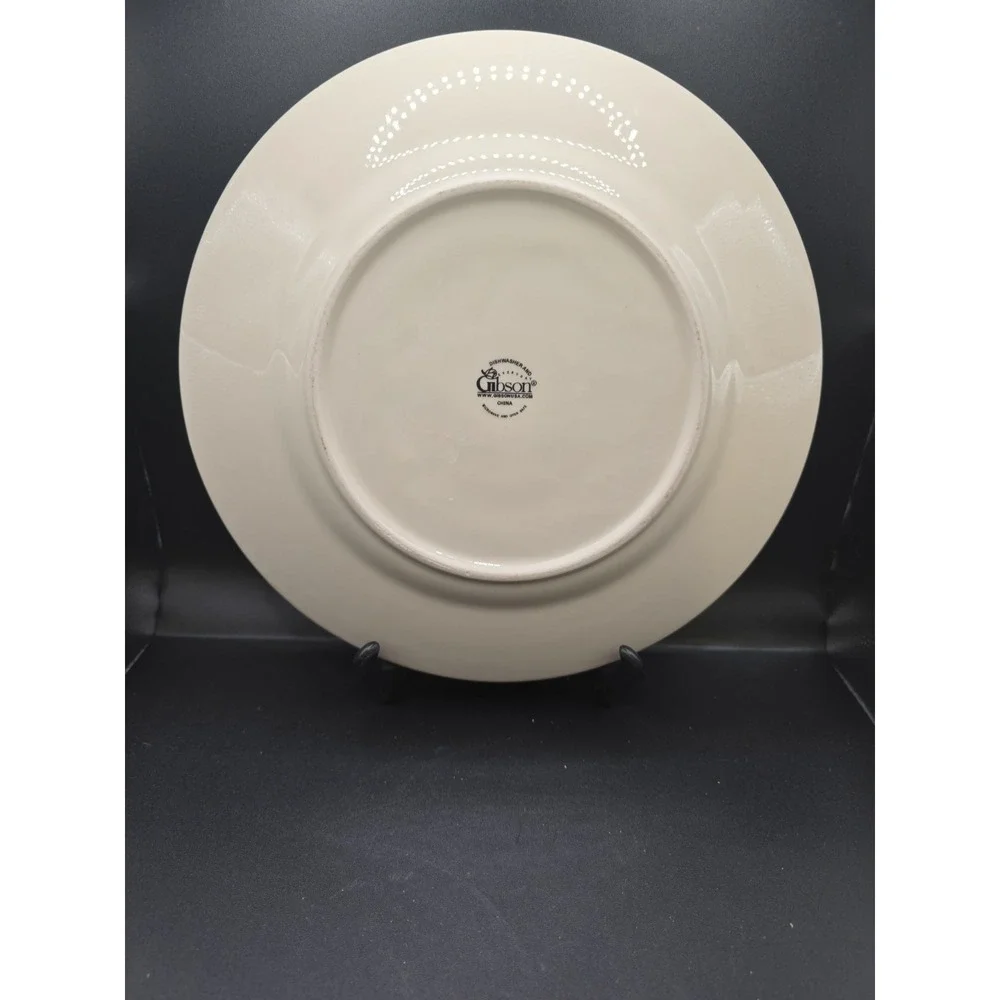 Gibson Everyday China Rooster Sunflower Dinner Plate 11 1/4